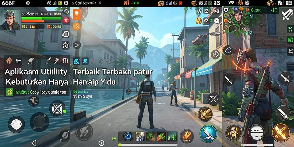 Tampilan utama aplikasi 666F dengan fitur-fitur Utility.