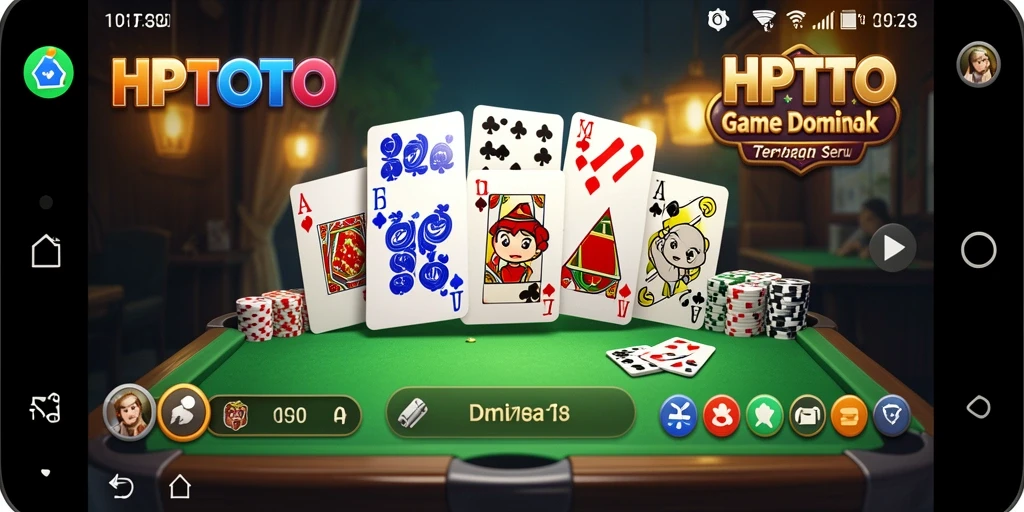Tampilan gameplay seru dalam HPTOTO yang menampilkan aksi domino.