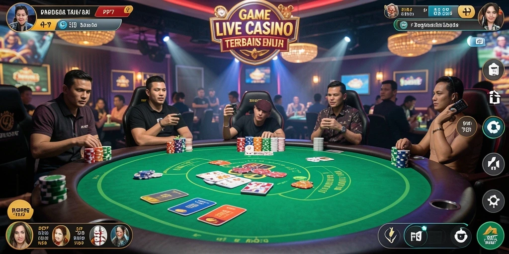 Screenshot gameplay PP7 menampilkan dealer langsung dalam aksi seru.