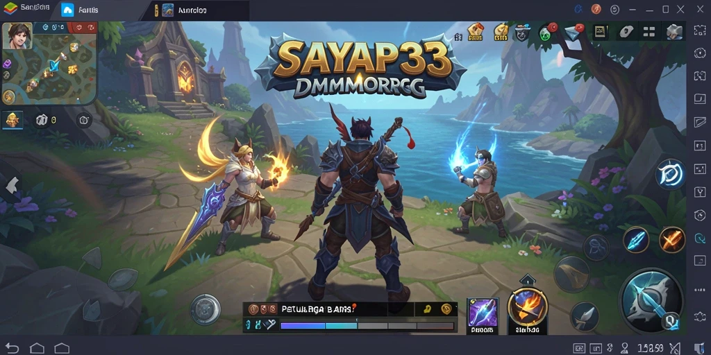 Tampilan gameplay menarik di dunia fantasi MMORPG SAYAP33.